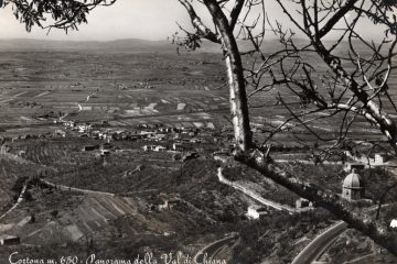 Cortona m. 650 - Panorama della Val di Chiana