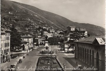 Brescia - Piazzale  Arnaldo Ronchi e percorso Funivia della Maddalena