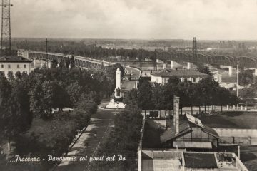 Piacenza - Panorama coi ponti sul Po