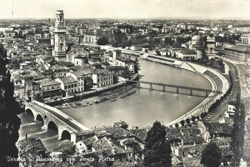 Verona - Panorama con Ponte Pietra